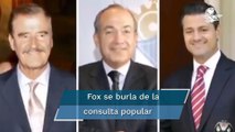 Vicente Fox lanza provocación sobre consulta popular de AMLO; edita video con Calderón y Peña