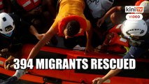 Rescuers pull 394 migrants from dangerously overcrowded boat off Tunisia
