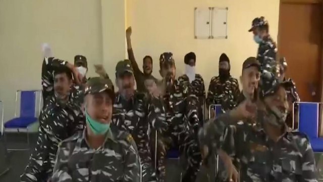 Excited Jawans watch Tokyo 2020 Men's Hockey Semifinals