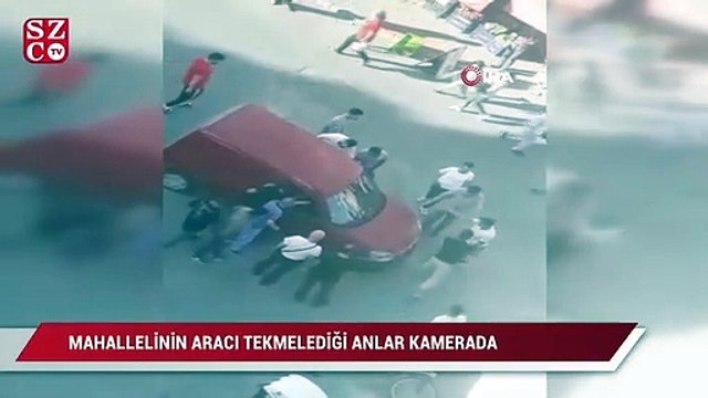 Bisikletli çocuğa çarpmaktan son anda kurtuldu, mahallelinin saldırısına uğradı