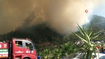 Milas'ın Çökertme mahallesinde yangına havadan ve karadan müdahale devam ediyor