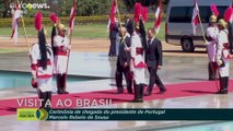 Marcelo Rebelo de Sousa recebido por Jair Bolsonaro