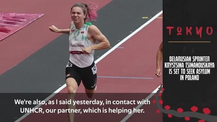 Tsimanouskaya 'feeling safe and secure' - IOC