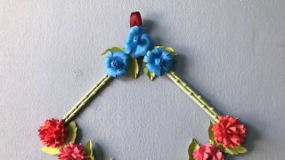 Wall hanging craft ideas with color paper | চমৎকার ওয়াল ঝুলন্ত ফ্লাওয়ার আইডিয়া | PL Crafts