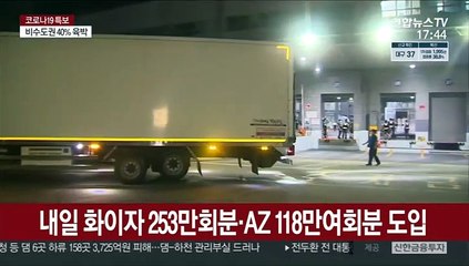 내일 화이자 253만회분·AZ 118만8천회분 도입