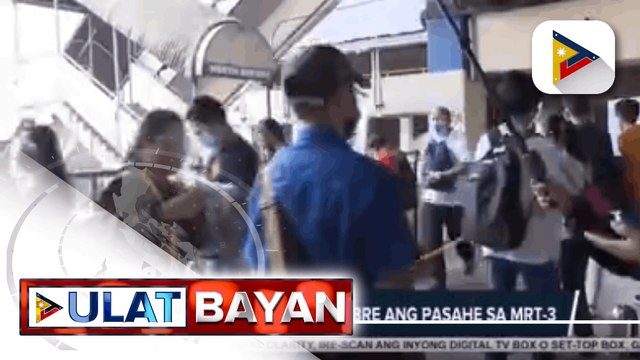 Mga bakunadong APOR, libre ang pasahe sa MRT-3; libreng pasahe sa mga bakunadong APOR, ipinatutupad din sa LRT-2 at PNR