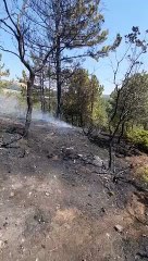 Aşağıkaracahisar Köyünde yangın.