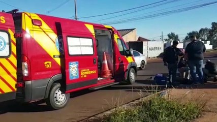 Grave colisão entre Honda Civic e motociclista deixa pessoa ferida no Bairro Interlagos