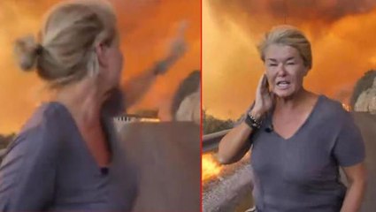 İngiliz muhabir Bodrum'da alevlerin ortasında yayın yaptı, o anlar kamerada