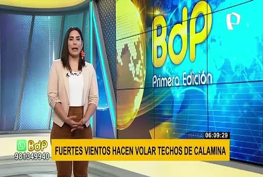 Piura: vientos huracanados hacen volar techos de calamina