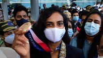 Watch: Tokyo Olympics bronze medallist PV Sindhu returns to India to warm reception