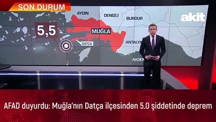 AFAD duyurdu: Muğla'nın Datça ilçesinden 5.0 şiddetinde deprem