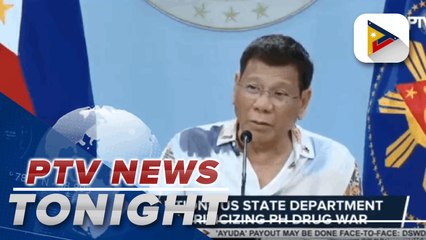 PRRD cautions US State Department against criticizing PH drug war