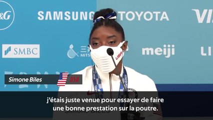 Poutre - Le bronze pour Biles : "Ça signifie beaucoup pour moi"