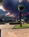 Marmaris'te yangın siteler bölgesine ulaştı, sirenler çalmaya başladı!
