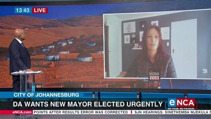 DA wants new Joburg mayor elected urgently