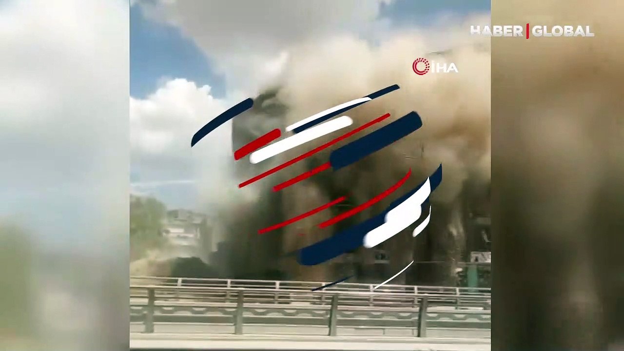 Kontrollü yıkım sırasında 8 katlı bina çöktü! Çevredekilerin panik anı kamerada