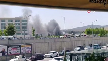 Hastane yakınındaki bahçe yangını korkuttu