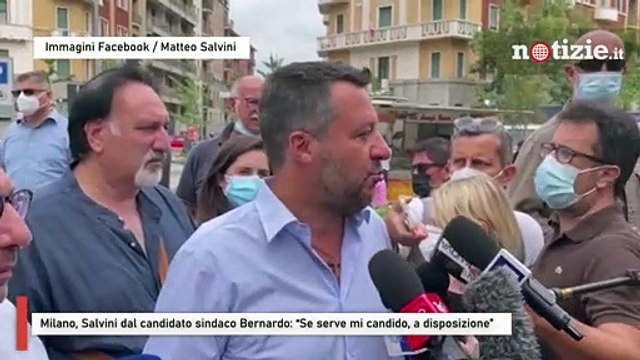 Milano, Salvini dal candidato sindaco Bernardo: “Se serve mi candido, a disposizione”