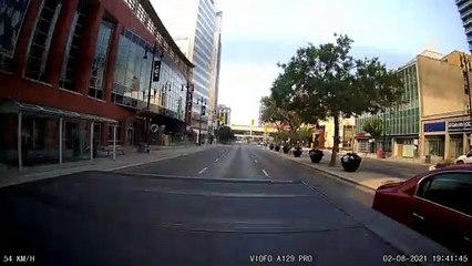 Morning Drive is Too Early for Curb Clipping Driver