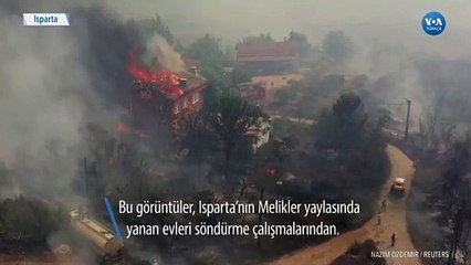 Isparta’da Yangın Yerleşim Yerlerinde