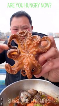 SPICY SEAFOOD BOIL | SQUID OCTOPUS LOBSTER EATING SOUNDS | ASMR MUKBANG | أصوات الأخطبوط الحبار #6