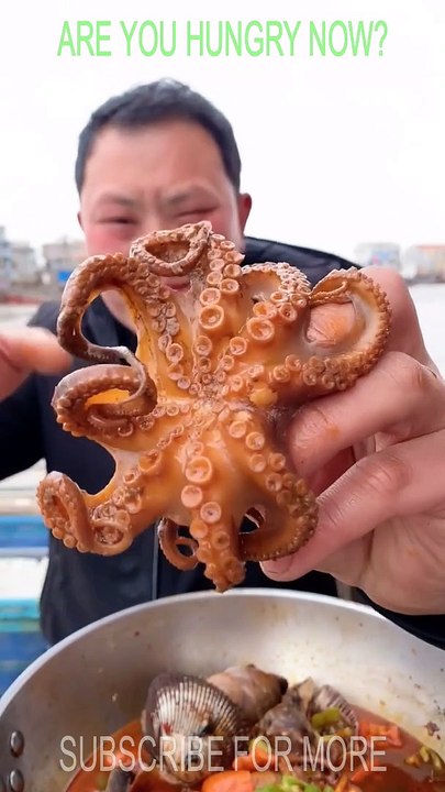 SPICY SEAFOOD BOIL |  SQUID OCTOPUS LOBSTER EATING SOUNDS | ASMR MUKBANG |  أصوات الأخطبوط الحبار #6