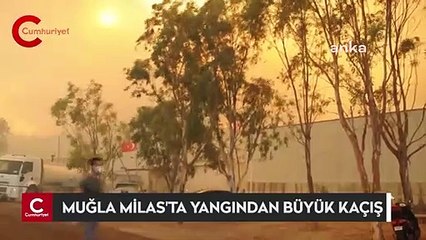 Muğla Milas'ta yangından büyük kaçış