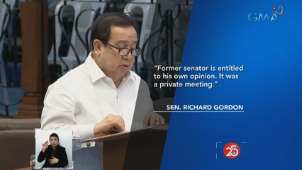 Sen. Gordon sa puna ni Trillanes: 'Former senator is entitled to his own opinion.' | Saksi