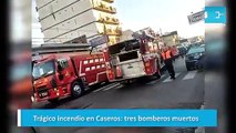 Trágico incendio en Caseros: tres bomberos muertos
