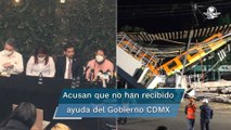 Víctimas de tragedia en Línea 12 acusan que no han recibido ayuda del Gobierno CDMX