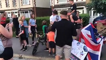 Declan Brooks is welcomed home by cheering crowds