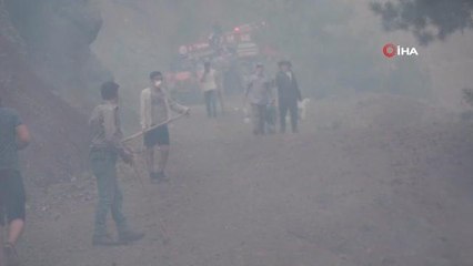 Tavas'ta ki yangın kısmen kontrol altına alındı