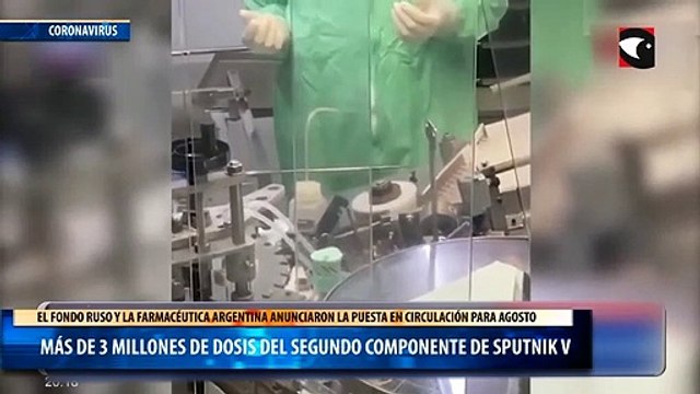 Más de 3 millones de dosis del segundo componente de Sputnik V