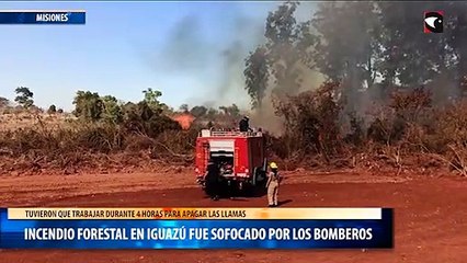 Incendio forestal en Iguazú fue sofocado por los bomberos