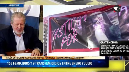 155 femicidios y 9 transfemicidios entre Enero y Julio