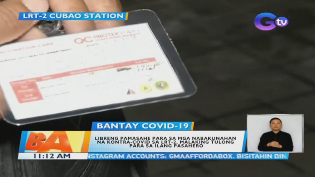 Libreng pamasahe para sa mga nabakunahan na kontra-COVID sa LRT-2, malaking tulong para sa ilang pasahero | BT
