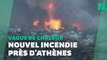 Grèce: Un incendie ravage une colline au Nord d'Athènes, 300 personnes évacuées