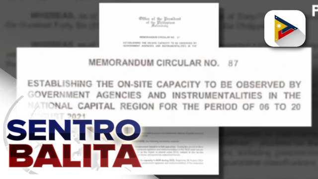 Mga ahensya ng pamahalaan, fully operational pa rin sa ilalim ng ECQ; hanggang 20% capacity, ipatutupad sa mga on-site set up