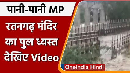 Madhya Pradesh में बाढ़ ने मचाई तबाही,  Ratangarh माता मंदिर का Bridge पानी में बहा | वनइंडिया हिंदी