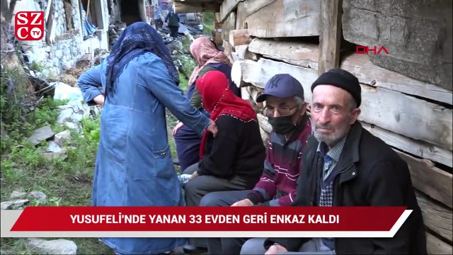 Yusufeli'nde yanan 33 evden geri enkaz kaldı