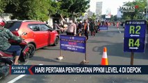 Pantauan Hari Pertama Penyeketan PPKM Level 4 di Depok