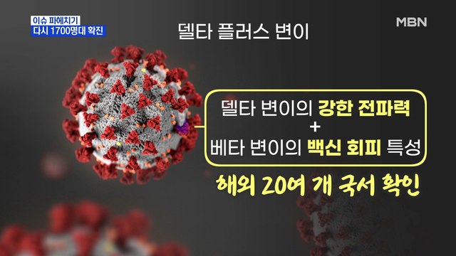 MBN 뉴스파이터-다시 1,700명대 확진…'델타 플러스' 변이 국내 첫 발견