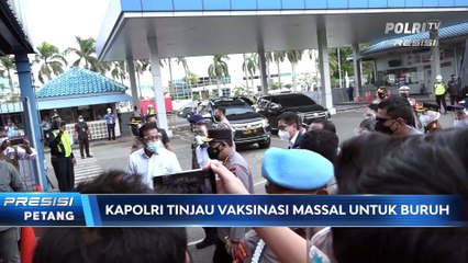 Kapolri Tinjau Vaksinasi di PT. Epson Cikarang