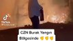 Yangın bölgesine giden CZN Burak işi şova çevirdi