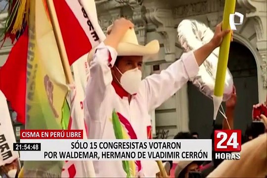 Quince congresistas respaldaron a Waldemar Cerrón como el nuevo vocero de Perú Libre