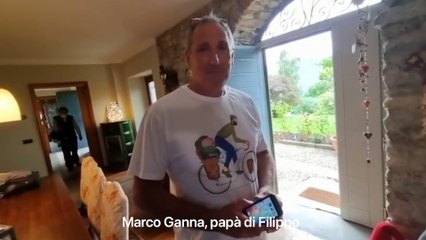 Filippo Ganna medaglia d'oro, le lacrime del papà Marco