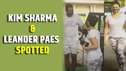 Kim Sharma spotted with Leander Paes at Lilavati hospital