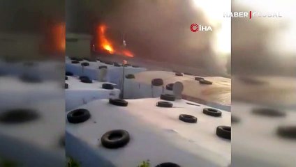 Suriyeli mültecilerin kaldığı kampta yangın çıktı