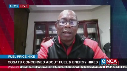 Cosatu concerned about fuel and energy hikes
